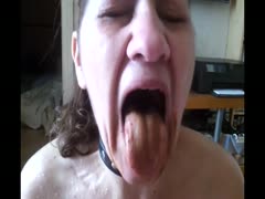 Dirty scat wife chewing and swallowing shit